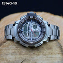 RELOJ JOEFOX DOBLE HORA PLATA/NEGRO HOMBRE 1514G-10 My Store