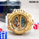 RELOJ JOEFOX DOBLEHORA DEPORTIVO F. DORADO HOMBRE 1523B-13 My Store