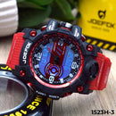 RELOJ ROJO/NEGRO JOEFOX DOBLEHORA HOMBRE 1523H-3 My Store