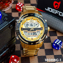 RELOJ JOEFOX METALICO DORADO HOMBRE 1808BG-1 My Store