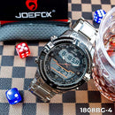 RELOJ JOEFOX METALICO PLATEADO NEGRO HOMBRE 1808BG-4 My Store