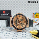 RELOJ JOEFOX METALICO PAVONADO FONDO ORO ROSA HOMBRE 1812BG-6 My Store