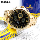 RELOJ JOEFOX ANA-DIG DORADO F.NEGRO 1903G-4 My Store