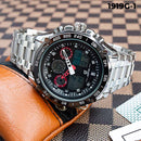 RELOJ JOEFOX METÁLICO DOBLE F. NEGRO/ROJO HOMBRE 1919G-1 My Store