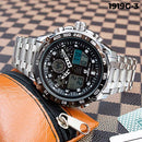 RELOJ JOEFOX METÁLICO DOBLE F. NEGRO/BLANCO HOMBRE 1919G-3 My Store