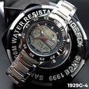 RELOJ JOEFOX METÁLICO DOBLE HORA GRIS HOMBRE 1929G-4 My Store