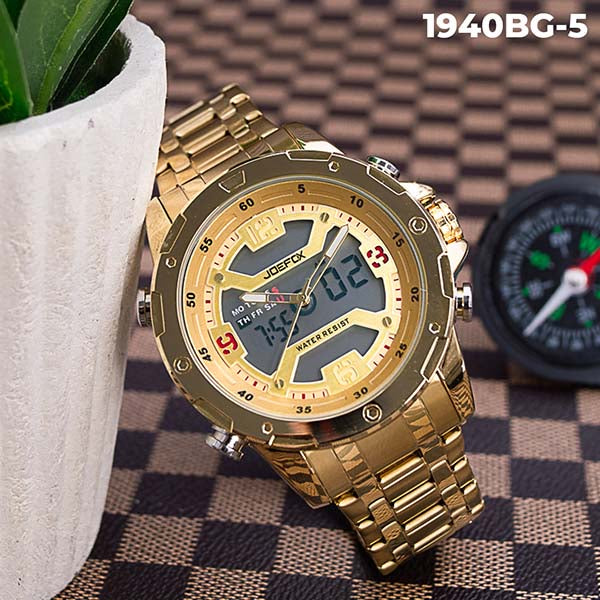 RELOJ JOEFOX METALICO DORADO HOMBRE 1940BG-5 My Store