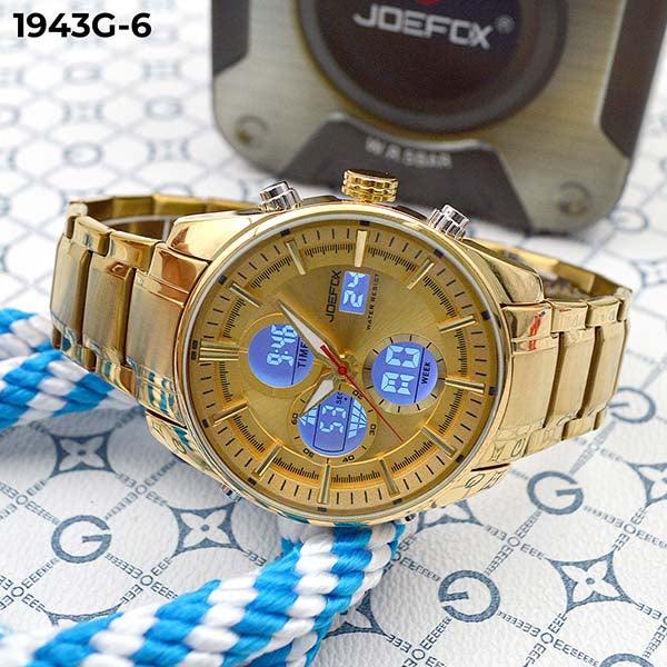 RELOJ JOEFOX DORADO DOBLE/HORA HOMBRE 1943G-6 My Store