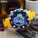RELOJ JOEFOX AMARILLO/PLATA/AZUL DOBLE/HORA HOMBRE 1967-5 My Store