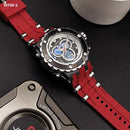 RELOJ JOEFOX TIPO INVICTA ANA-DIG DEPORTIVO ROJO-PLATA HOMBRE 1971B-2 My Store