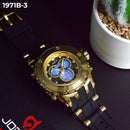 RELOJ JOEFOX TIPO INVICTA ANA-DIG DEPORTIVO NEGRO-DORADO HOMBRE 1971B-3 My Store