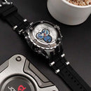 RELOJ JOEFOX TIPO INVICTA ANA-DIG DEPORTIVO NEGRO-PLATA HOMBRE 1971B-7 My Store