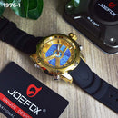 RELOJ JOEFOX NEGRO/DORADO/TABLERO DORADO DOBLE/HORA HOMBRE 1976-1 My Store