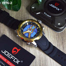 RELOJ JOEFOX NEGRO/DORADO/TABLERO NEGRO DOBLE/HORA HOMBRE 1976-2 My Store