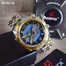 RELOJ JOEFOX BICOLOR PLATA-DORADO DOBLE/HORA HOMBRE 1976G-8 My Store
