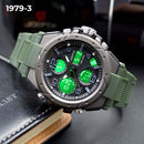 RELOJ JOEFOX VERDE MILITAR ANA-DIG DEPORTIVO HOMBRE 1979-3 My Store