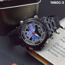 RELOJ JOEFOX NEGRO DOBLE/HORA HOMBRE 1980G-3 My Store