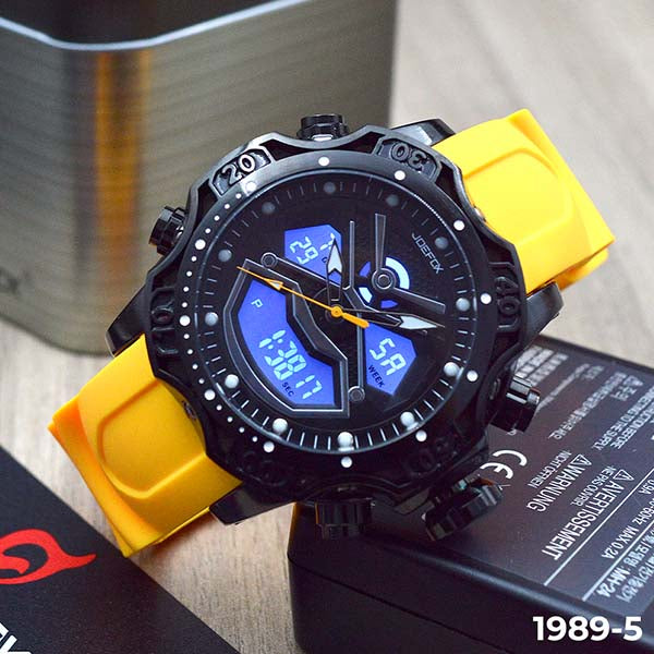RELOJ JOEFOX TIPO INVICTA ANA-DIG DEPORTIVO AMARILLO HOMBRE 1989-5 My Store