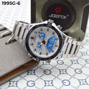 RELOJ JOEFOX PLATA/NEGRO TABLERO BLANCO LETRAS NEGRAS DOBLE/HORA HOMBRE 1995G-6 My Store