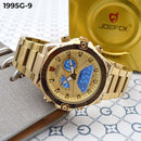 RELOJ JOEFOX DORADO TABLERO DORADO DOBLE/HORA HOMBRE 1995G-9 My Store