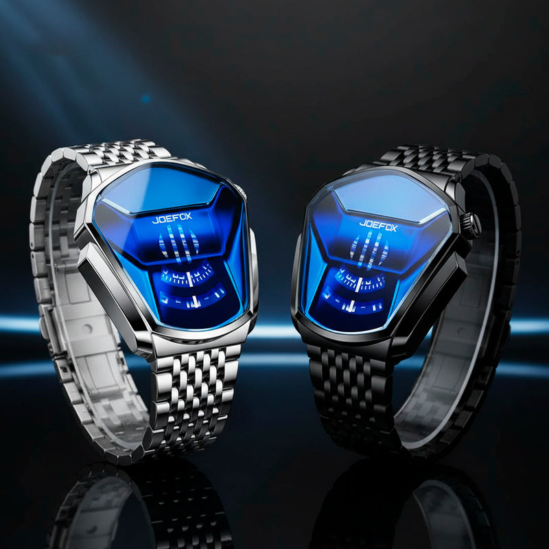 BND451 RELOJ JOEFOX  HORA GIRATORIA  METAL HOMBRE