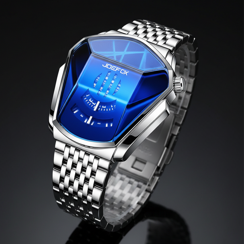 BND451 RELOJ JOEFOX  HORA GIRATORIA  METAL HOMBRE