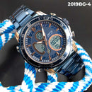 RELOJ JOEFOX METÁLICO DOBLE HORA AZUL HOMBRE 2019BG-4 My Store