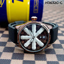 RELOJ T5 CUERO NEGRO/COBRE HOMBRE H3632G-C Kino Company