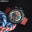 RELOJ T5 CRONO CUERO ROJO/PAV HOMBRE H3704G-C Kino Company