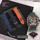 RELOJ T5 DEPORTIVO CRONÓGRAFO SET 4 PULSOS HOMBRE H4032G-A My Store