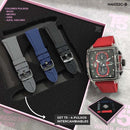 RELOJ T5 DEPORTIVO CRONÓGRAFO SET 4 PULSOS HOMBRE H4032G-B My Store
