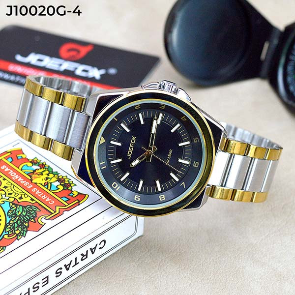 RELOJ JOEFOX PLATA/DORADO/NEGRO ANÁLOGO J10020G-4 My Store