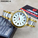 RELOJ JOEFOX DORADO/PLATA/BLANCO ANALOGO J10028G-4 My Store