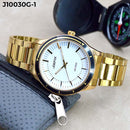 RELOJ JOEFOX DORADO/BLANCO ANÁLOGO J10030G-1 My Store