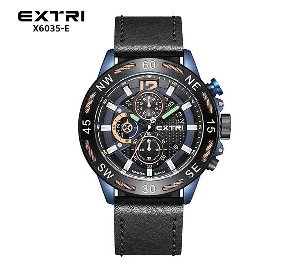 RELOJ EXTRI CRONOGRAFO CUERO HOMBRE X6035-E My Store