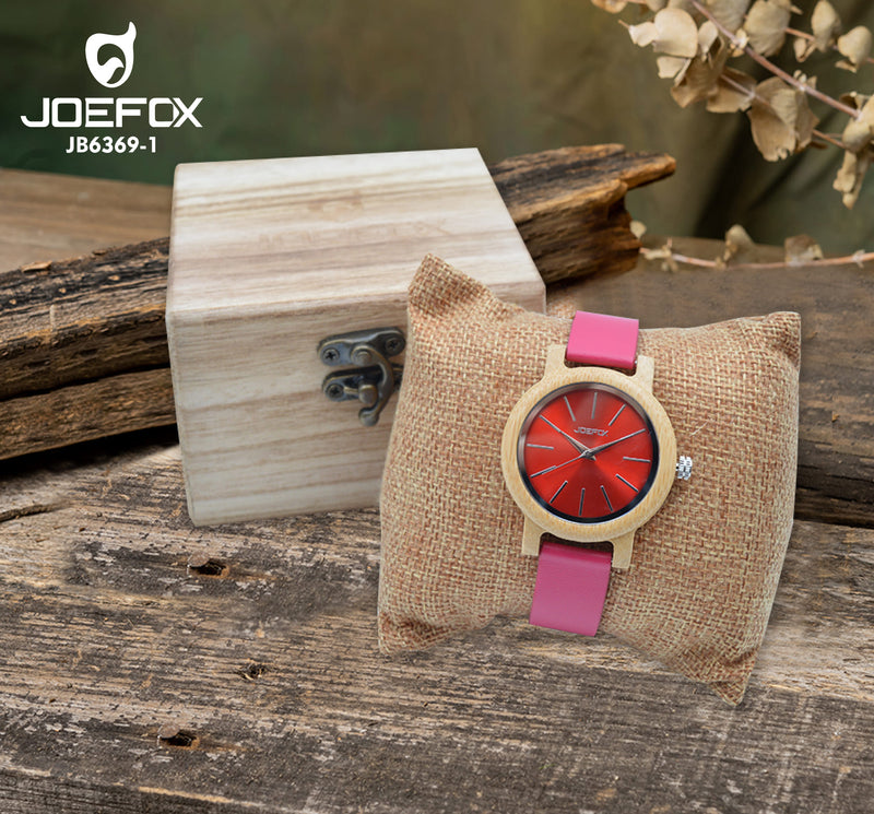 RELOJ JOEFOX BAMBU CUERO