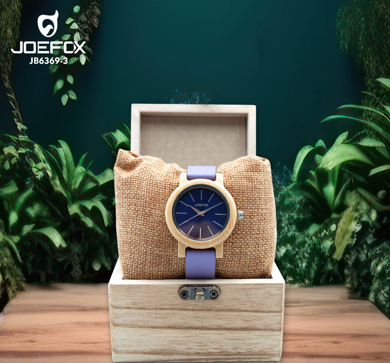 RELOJ JOEFOX BAMBU CUERO